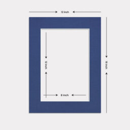 Ak Frames 16X12 Blue Picture Mounts To Fit 12X8 Aperture Size - Mount Board Only (No Frame Included) - thumbnail 3