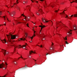 Neel Blue Artificial Flower Wall Backdrop Panel, 60Cm X 40Cm, Dark Red - thumbnail 5