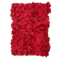 Neel Blue Artificial Flower Wall Backdrop Panel, 60Cm X 40Cm, Dark Red - thumbnail 4