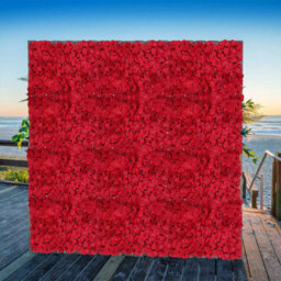 Neel Blue Artificial Flower Wall Backdrop Panel, 60Cm X 40Cm, Dark Red - thumbnail 7