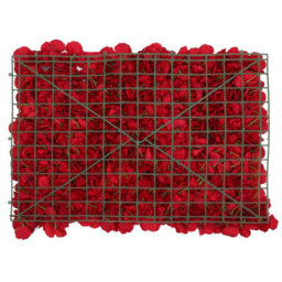 Neel Blue Artificial Flower Wall Backdrop Panel, 60Cm X 40Cm, Dark Red - thumbnail 6