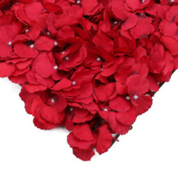 Neel Blue Artificial Flower Wall Backdrop Panel, 60Cm X 40Cm, Dark Red - thumbnail 3