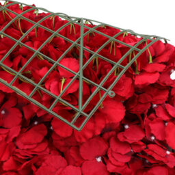 Neel Blue Artificial Flower Wall Backdrop Panel, 60Cm X 40Cm, Dark Red - thumbnail 2