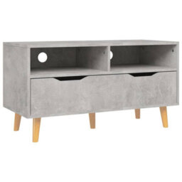 Berkfield Tv Cabinet Concrete Grey 90X40X48.5 Cm Engineered Wood - thumbnail 2