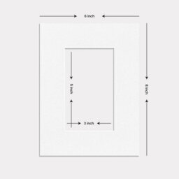 Ak Frames 8X6 White Picture Mounts To Fit 5X3 Aperture Size - Mount Board Only (No Frame Included) - thumbnail 3