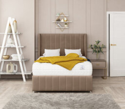 Bed Choices Brisbane Plush Velvet Divan Bed With Mattress, Headboard & 2 Storage Drawers - Small Double - thumbnail 2
