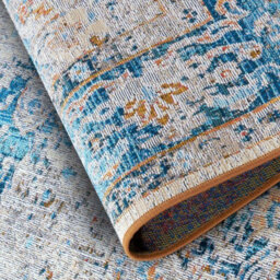 The Rugs Villeroy & Boch 1767 Indoor Outdoor Rug - Flat Woven Durable Polyester In Blue - thumbnail 3