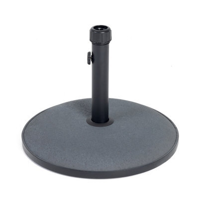 Charles Bentley 15Kg Round Concrete Parasol Base Umbrella Stand In Grey - image 1