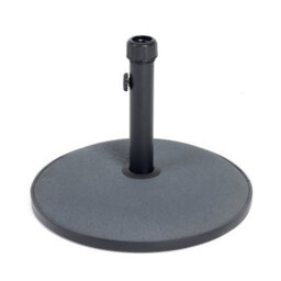 Charles Bentley 15Kg Round Concrete Parasol Base Umbrella Stand In Grey - thumbnail 1
