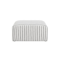 Wyld Haus Malmo Chalk Stripe Upholstered Square Pouffe - thumbnail 4