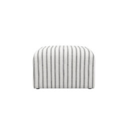 Wyld Haus Malmo Chalk Stripe Upholstered Square Pouffe - thumbnail 5