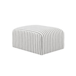 Wyld Haus Malmo Chalk Stripe Upholstered Square Pouffe - thumbnail 2
