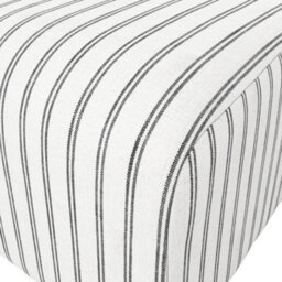 Wyld Haus Malmo Chalk Stripe Upholstered Square Pouffe - thumbnail 3