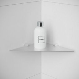 Cosmic Corner Bathroom Shelf, Bathroom Organizer, 32Cm, Matt Stainless Steel, Logic Collection - thumbnail 2