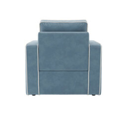 Wyld Haus Moose Retro Duck Egg Blue Velvet Upholstered Armchair - thumbnail 5
