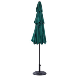 Beliani Market Garden Emerald Green Parasol 285Cm Octagonal Crank Umbrella - thumbnail 5