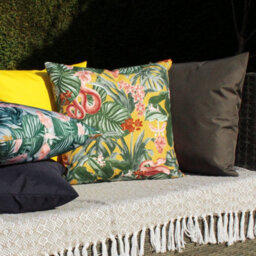 Furn. Medinilla Tropical Printed Uv & Water Resistant Outdoor Polyester Filled Cushion - thumbnail 4