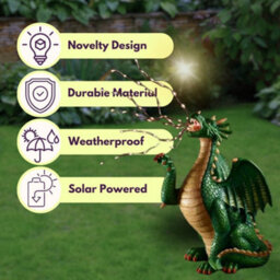 Smart Solar Solar Led Dragon Garden Ornament - thumbnail 2