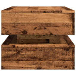 Berkfield Coffee Table With Led Lights Old Wood 90X50X40 Cm - thumbnail 8