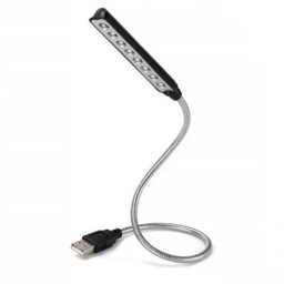 Usb Powered Led Lamp Light With Flexible Gooseneck For Keyboard, Desk, Or Reading - August Lec101B - thumbnail 1