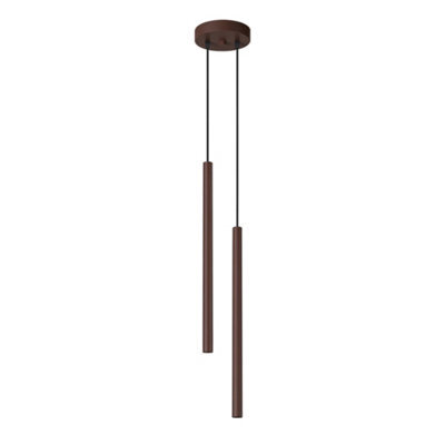 Sollux Lighting Pastelo Steel Brown 2 Lights Modern Pendant Lamps - image 1