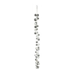 6Ft Festive Silver Christmas Bauble Garland