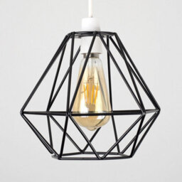 Valuelights Diablo Modern Geometric Black Metal Basket Cage Ceiling Light Shade (D)21Cm - thumbnail 8