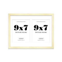 16X12 Inch 2 Opening Photo Collage Frame, Display Two 9X7 Inch Photos, Multi Aperture Family Picture Frame, Gold - thumbnail 2