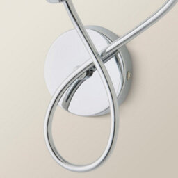 Valuelights Astley Chrome 2 Way Wall Light With Swirl Effect Shades And Bulbs - thumbnail 3