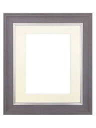 Frames By Post Scandi Slate Grey Frame With Ivory Mount For Image Size 7 X 5 Inch