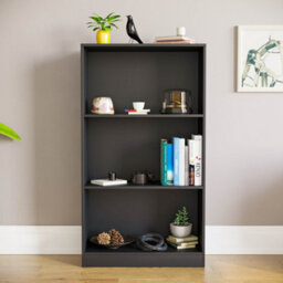 Lassic Vida Designs Cambridge Black 3 Tier Medium Bookcase Freestanding Shelving Unit (H)1080mm (W)600mm (D)240mm - thumbnail 5