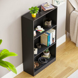 Lassic Vida Designs Cambridge Black 3 Tier Medium Bookcase Freestanding Shelving Unit (H)1080mm (W)600mm (D)240mm - thumbnail 6