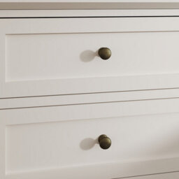 Melody Maison Pair Of 3 Drawer Bedside Table - Rowley Pale Cream Range - thumbnail 4