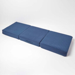 Homescapes Navy Quilted Cotton 3 Seater Orthopaedic Booster Cushion Cover - thumbnail 4