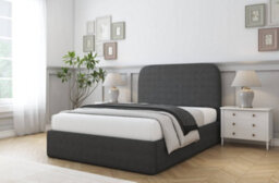 "Sloomy Belvoir Graphite Dumfries Bed Frame With 45"" Upholstered Headboard 5' King" - thumbnail 2