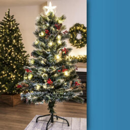 Christmas Tree World The 4Ft/120Cm Frosted Led Pine Fibre Optic Tree - thumbnail 2
