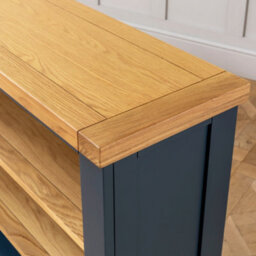 The Furniture Market Westbury Blue Painted Wide Low Adjustable 2 Shelf Bookcase - thumbnail 7