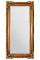 Mirroroutlet Carved Louis Gold Antique Style Dress Mirror 175 X 89 - thumbnail 2