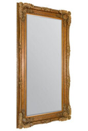 Mirroroutlet Carved Louis Gold Antique Style Dress Mirror 175 X 89 - thumbnail 3