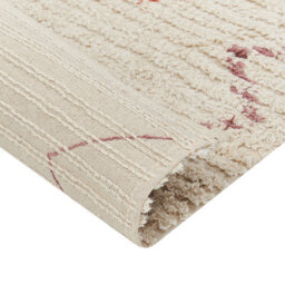 Beliani Beige Cotton Rug 80 X 150 Cm - Hand-Tufted Geometric Low-Pile. - thumbnail 5