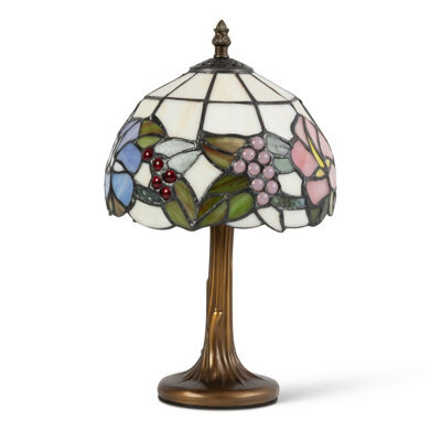 Lighting Supermarket Lily Small Tiffany Style Stained Glass Traditional Table Lamp - image 1