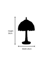 Lighting Supermarket Lily Small Tiffany Style Stained Glass Traditional Table Lamp - thumbnail 4