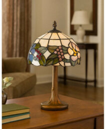 Lighting Supermarket Lily Small Tiffany Style Stained Glass Traditional Table Lamp - thumbnail 6
