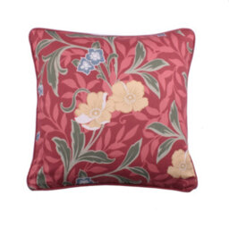Dreams & Drapes Sandringham 100% Cotton Red Filled Cushion - thumbnail 2