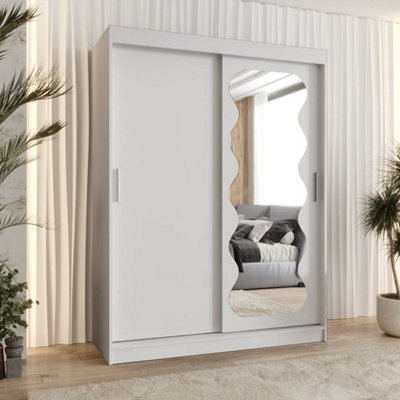 Arte Radiant White Spoti Sliding Door Wardrobe 1500mm X 2000mm X 620mm - A Sleek And Bright Storage Essential - image 1