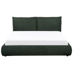 Beliani Bed Fabric Vinay 160 X 200 Cm (Eu King Size) Dark Green - thumbnail 5