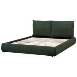 Beliani Bed Fabric Vinay 160 X 200 Cm (Eu King Size) Dark Green - thumbnail 4