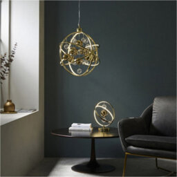 Loops 2 Pack Gold Effect Plate With Clear Table Lamp - Gold Glass Shade - 325mm Tall Light - 6.89W Led (Smd 2835) Warm White - thumbnail 4