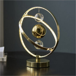 Loops 2 Pack Gold Effect Plate With Clear Table Lamp - Gold Glass Shade - 325mm Tall Light - 6.89W Led (Smd 2835) Warm White - thumbnail 3