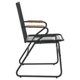 Berkfield Garden Chairs 4 Pcs Black 58X59X85.5 Cm Pvc Rattan - thumbnail 5